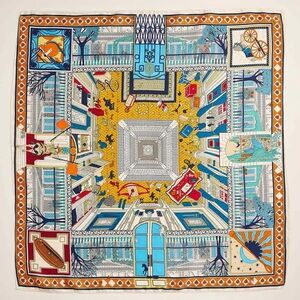 City Scape Square Silky Scarf